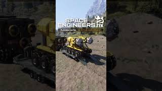 Space Engineers Truck, Flatbed Trailer & Mining Mole Loading / Unloading
