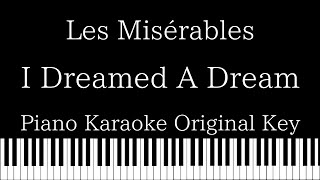 【Piano Karaoke Instrumental】I Dreamed A Dream / Les Misérables【Original Key】