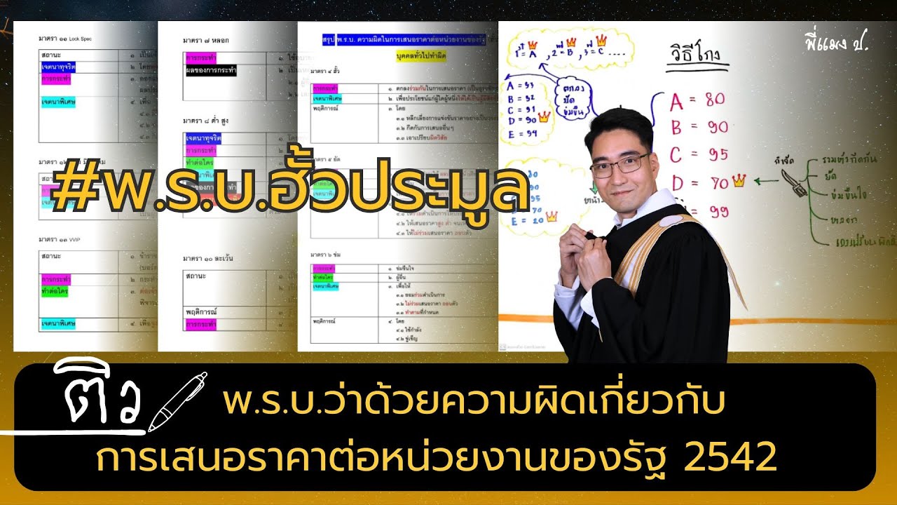 พระราชบัญญัติว่าด้วยความผิดเกี่ยวกับการเสนอราคาต่อหน่วยงานของรัฐ 2542 ติวละเอียดทุกสนามสอบ