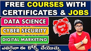 Free Online Certification Courses 2022 | Latest jobs in Telugu | Top skills  | V the Techee