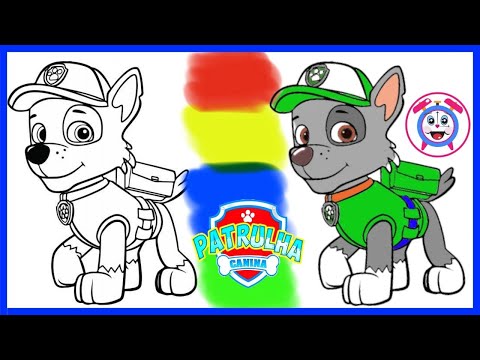 DESENHO PINTAR DA PATRULHA CANINA CHASE PAW PATROL COLORIR Musica Infantil  Kids Cores para criança 