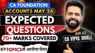 Expected Questions May 2026 | CA Foundation by CA Vipul Dhall