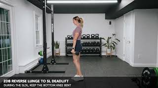 2DB Reverse Lunge to SL Deadlift