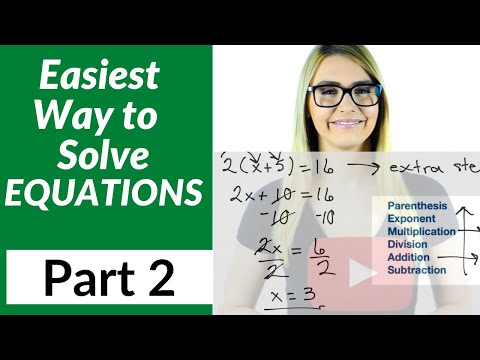 Solving Equations for Beginners - Part 2 - Multi Step Equations