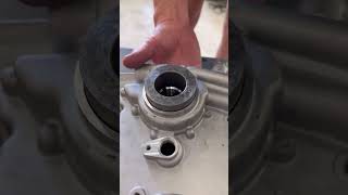 Fixing faulty timing cover, to correct crankshaft seal leaking on 2004 Land Rover Discovery 4.6L V8