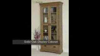 French Chateau Rustic Solid Oak Display Cabinet