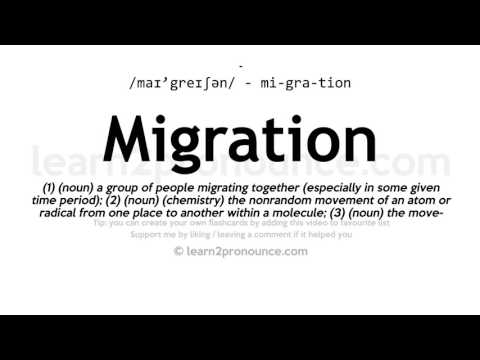 Uitspraak van Migratie | Definitie van Migration