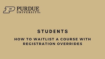 Waitlist with Registration overrides