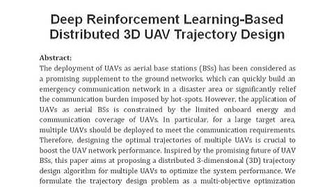 Deep Reinforcement Learning Based Distributed 3D UAV Trajectory Design