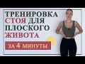 🍋 Убираем жир НА ЖИВОТЕ за 4 МИНУТЫ. Тренировка на пресс СТОЯ