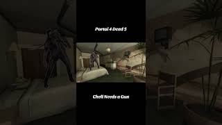 Portal 4 Dead 5 | Chell Needs a Gun #portal2 #memes #cavejohnson #gaming #fypシ