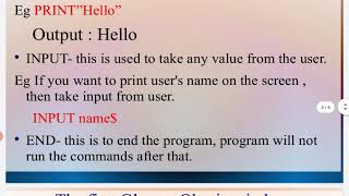 CLASS 6   COMPUTER CHAP 9   TOPIC :- QBASIC STATEMENTS