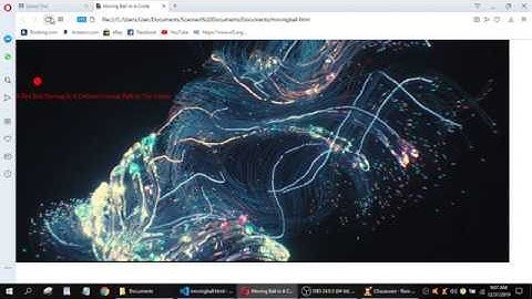 Moving  ball in circle using html, css, javascript,canvas element
