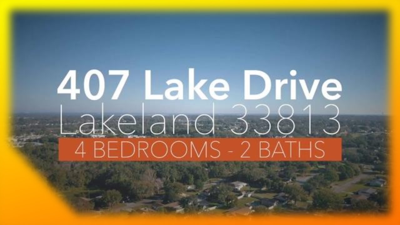 Video Lakeland Home For Sale 407 Lake Drive, Lakeland FL 33813 YouTube