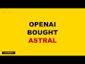 AI Operators: OpenAI Did Not Buy Astral for Hype #Shorts