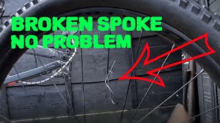 How to fit a new mtb wheel spoke without removing the tyre (how I do it anyway 👍😂)