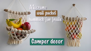 DIY Macrame Wall Pocket Hammock for fruits Tutorial