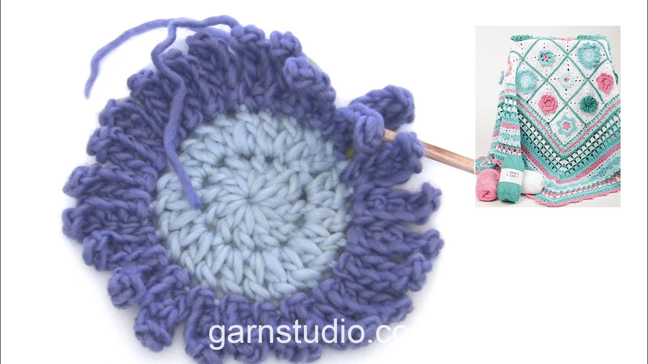 heckling hare How to crochet the sunflower in the DROPS Mystery Blanket