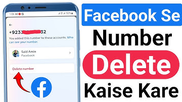 Facebook se mobile number kaise delete kare | How To Remove Phone Number On Facebook