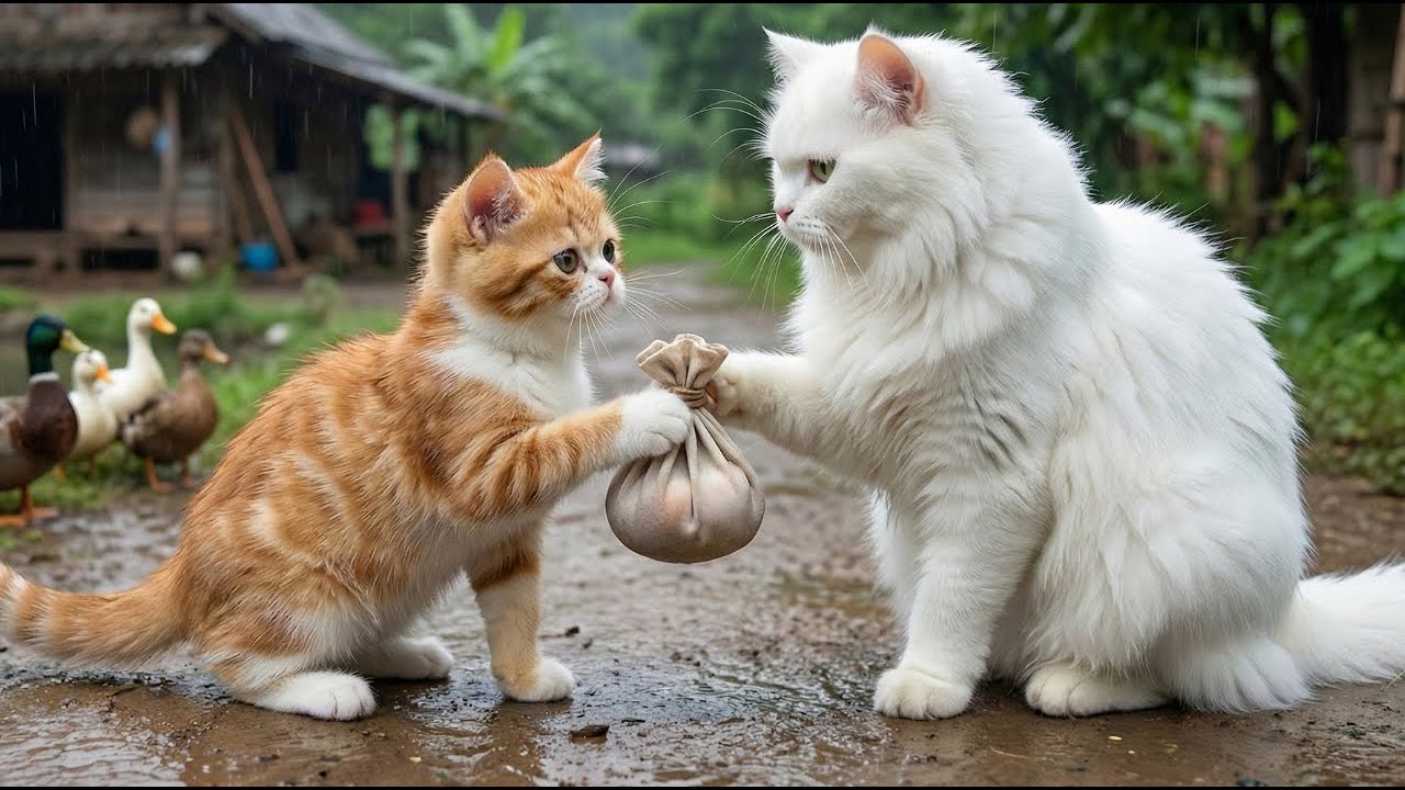 A Kitten From the Countryside Visits His Father in the City – A Tear-Jerking Reunion