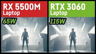 Rx 5500M 65W Vs. Rtx 3060 115W Laptop
