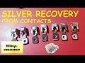 Silver recovery from contacts  no acid 