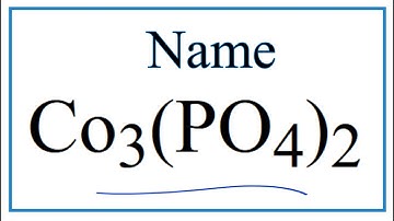 How to Write the Name for Co3(PO4)2