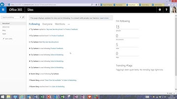 SharePoint newsfeed settings
