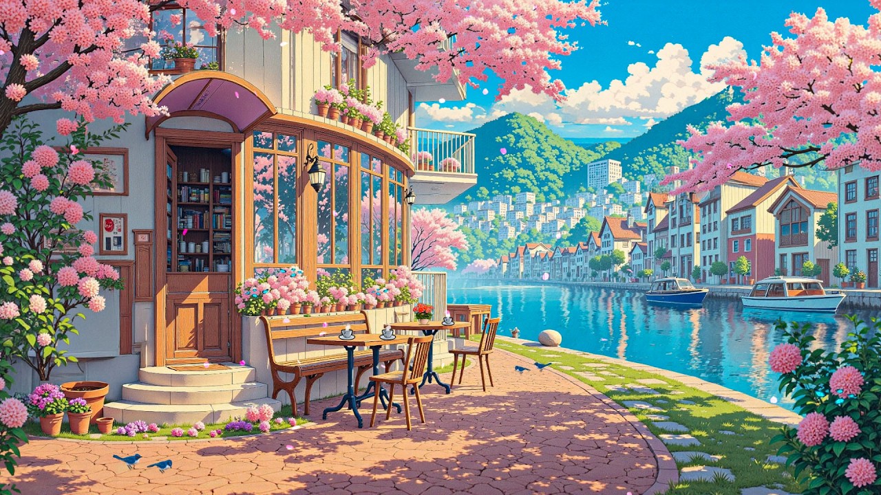 🌸 Morning Café in Spring 🌿 Lo~fi Chillhop for [ Study / Relax / Heailng ] Lofi Coffee ☕