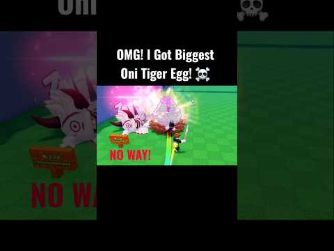 OMG! I Got Biggest Oni Tiger Egg + 49B Speed Vs 89B Speed..! ☠️ #stealanegg #roblox #fyp