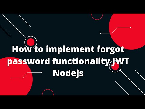 🔒 JWT Authentication in Node.js  #4 REST API Forgot Password JWT + Nodejs 🚀