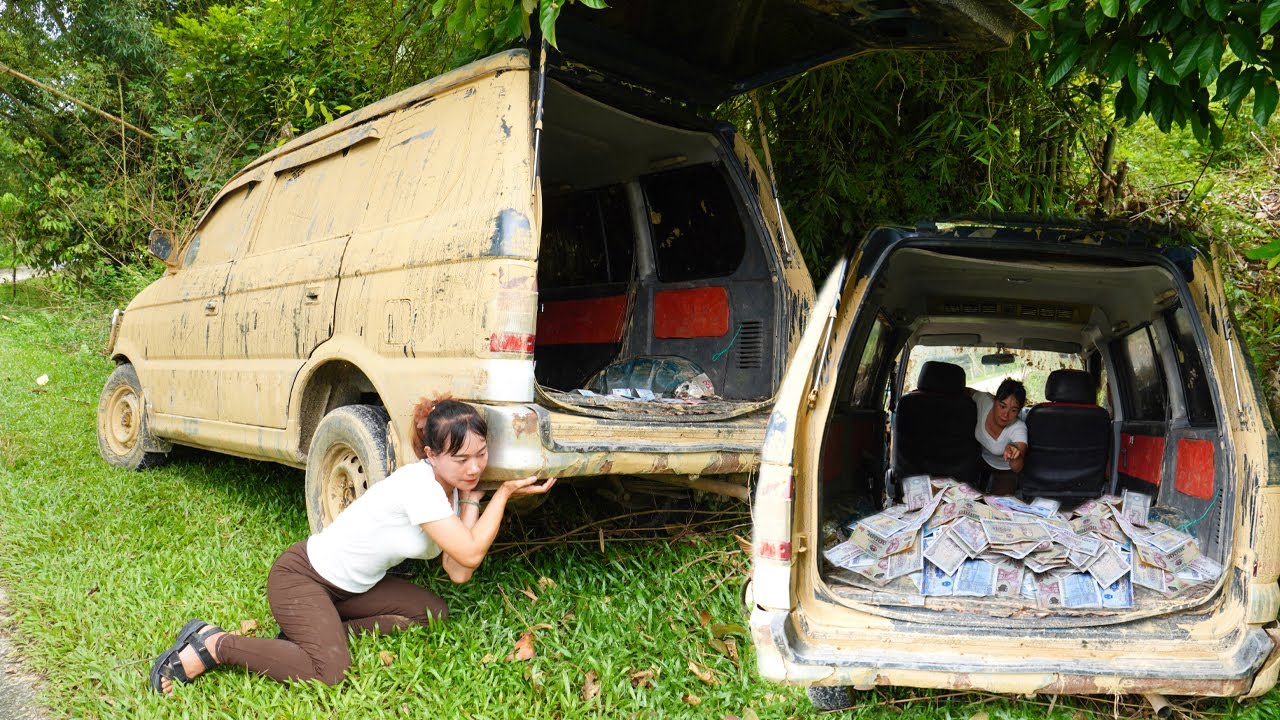 Full Video: Poor Girl Picks Up Scrap | Girl Finds Large Sum Of Money in Abandoned Vintage Car