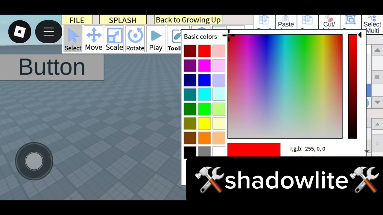 Tutorial:how to make rainbow textbutton in roblox studio lite (Script in description)