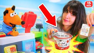 Ümit yanlışlıkla marketten son kullanma tarihi geçmiş bir ürün alıyor! Çocuk videoları.