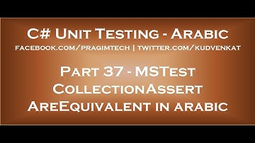 MSTest CollectionAssert AreEquivalent in arabic