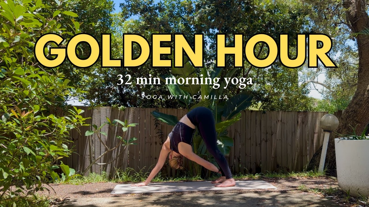 Golden Hour #20 - morning vinyasa yoga class with twisting (32 min) 🌄