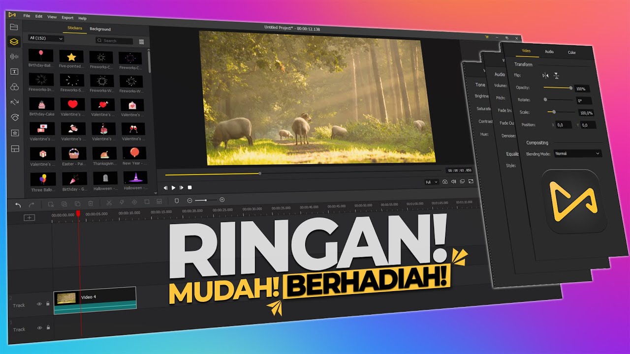 Aplikasi Editing Video Ringan dan Banyak Fitur 2021 Tuneskit Acemovi
