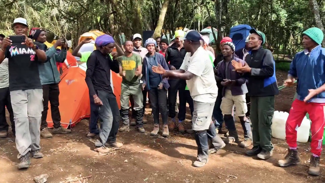 Kilimanjaro - Mt. Mkubwa Camp - Song and Dance of the Porters