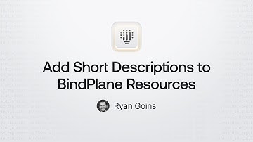 Short Descriptions in BindPlane OP