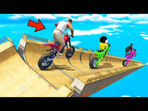 SHINCHAN AND FRANKLIN WENT INTO THE LONGEST MEGA RAMP PARKOUR CHALLENGE GTA 5