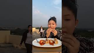 rock paper scissor challenge food, burrito with boiled egg  #rockpaperscissor #burrito #mukbang #fyp
