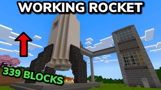 MAKING A WORKING ROCKET SHIP in Minecraft Bedrock Survival (Ep. 21)