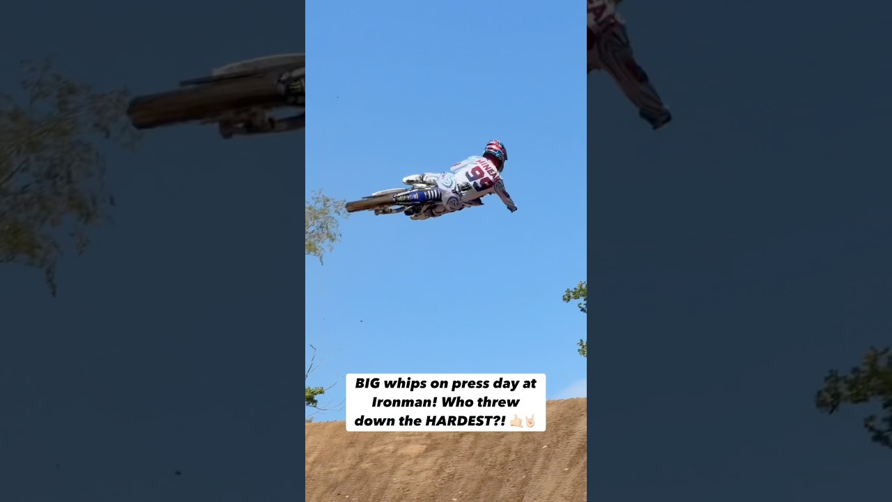 Pro Motocross BEST WHIP at Ironman #dirtbike#motocross#racing#fyp#iphone#viral#bike#rider#race#fun