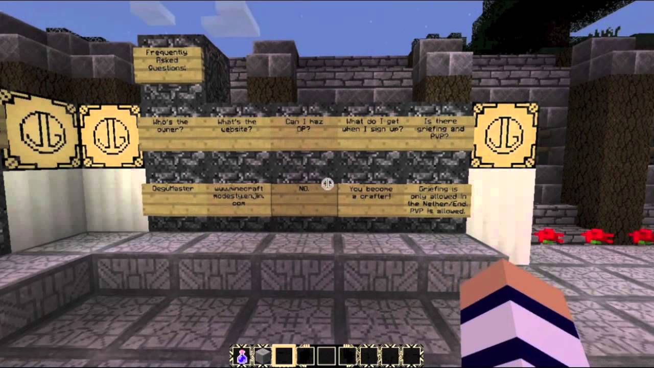 MINECRAFT MODESTY (Version 1.6) [FACTIONS SERVER]