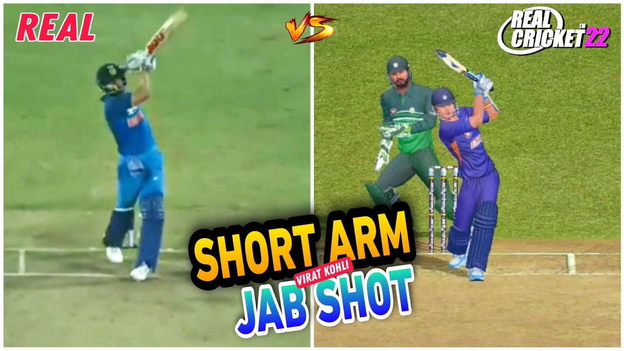Virat Kohli Short Arm Jab Six In Real Cricket 22 | Real Vs Real Cricket ...