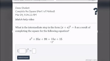 M4T1 VI Complete the Square (Part 1 of Method)