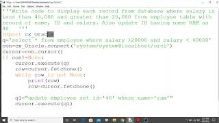 Famous SELECT AND UPDATE QUERY IN DATABASE CONNECTIVITY USING PYTHON Wealth