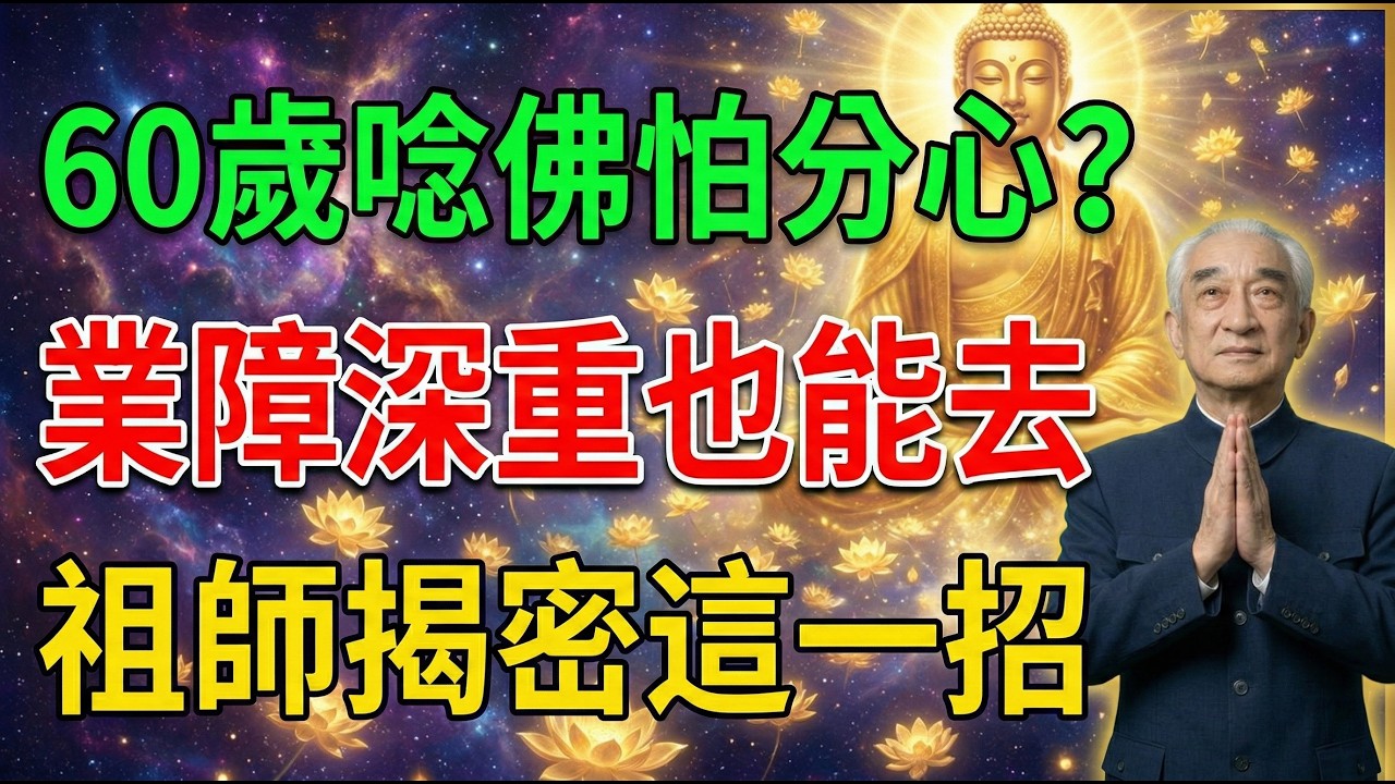 南懷瑾：60歲念佛總怕「分心」去不了極樂？善導大師揭開千古騙局：根本不需要一心不亂！業障深重也能往生，祖師爺只教了這一招 #佛學 #南懷瑾 #念佛 #阿彌陀佛 #佛學智慧 #修行不走彎路 #佛教