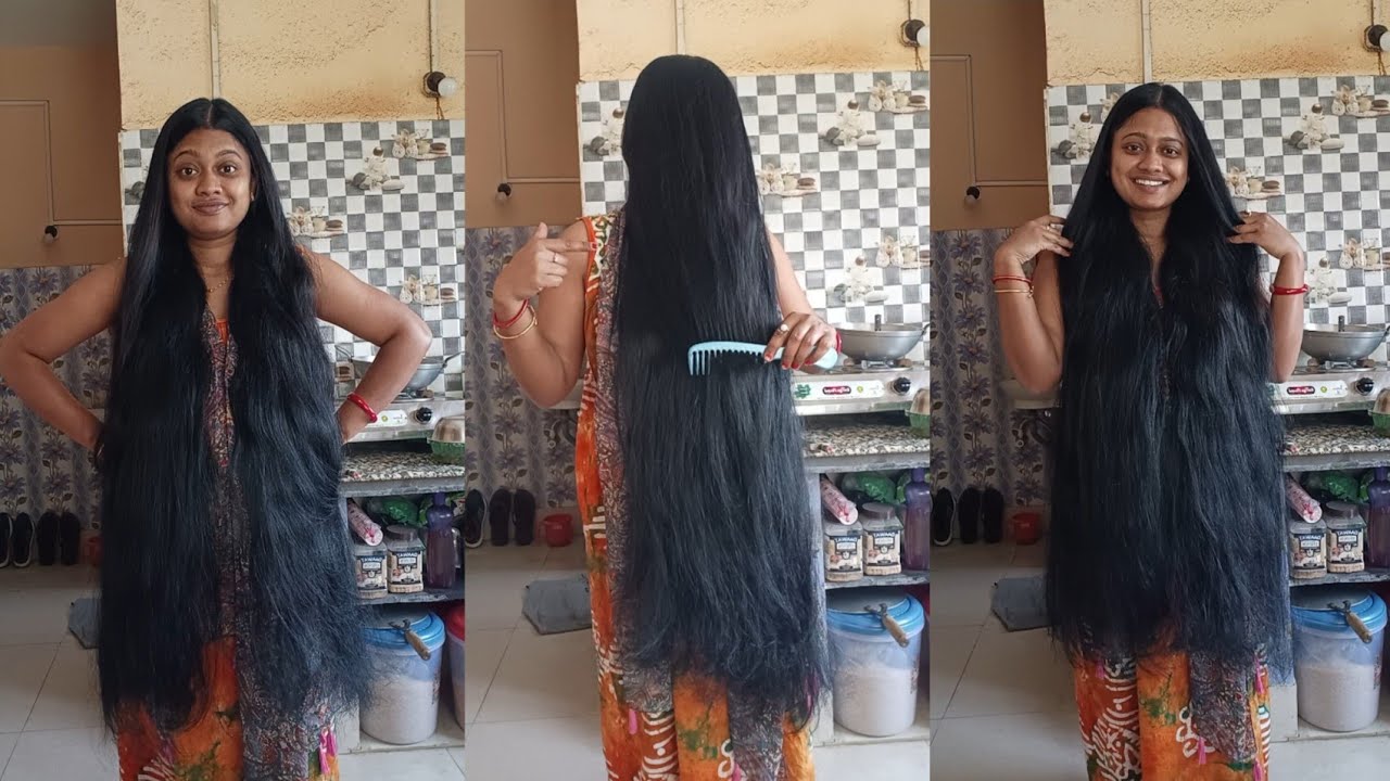 Long hair single braid opening with combing/Rapunzel