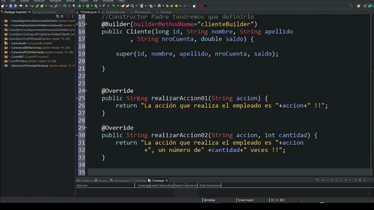 114. Polimorfismo de Sobrecarga y Uso de Lombok (Parte03) | POO Java ...